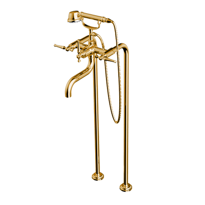 Santec - Klassica Floor Mount Tub Filler With Hand Shower