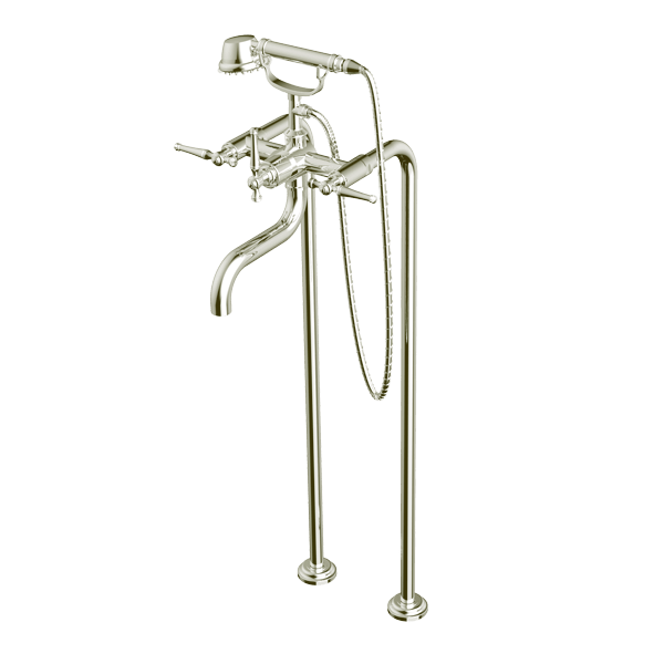 Santec - Klassica Floor Mount Tub Filler With Hand Shower