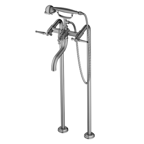 Santec - Klassica Floor Mount Tub Filler With Hand Shower