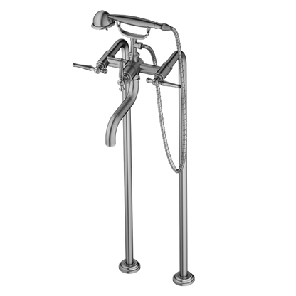 Santec - Klassica Floor Mount Tub Filler With Hand Shower