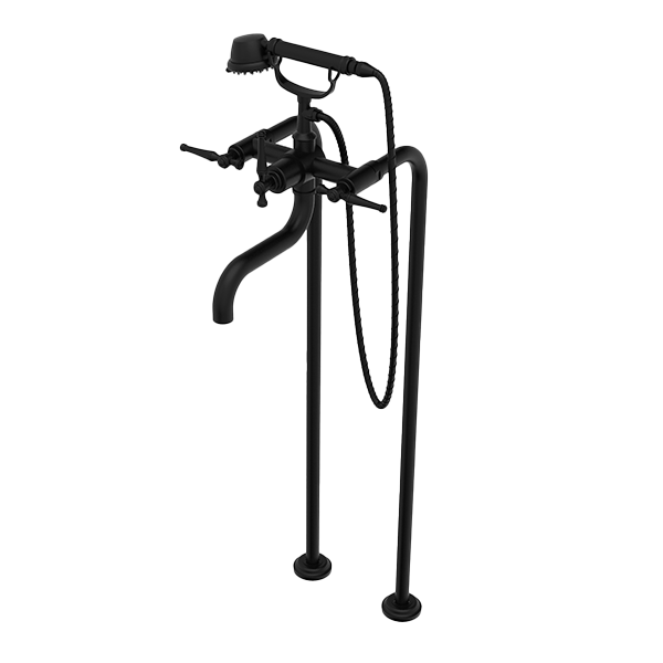 Santec - Klassica Floor Mount Tub Filler With Hand Shower