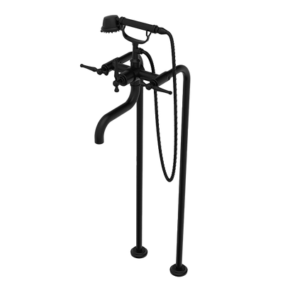 Santec - Klassica Floor Mount Tub Filler With Hand Shower