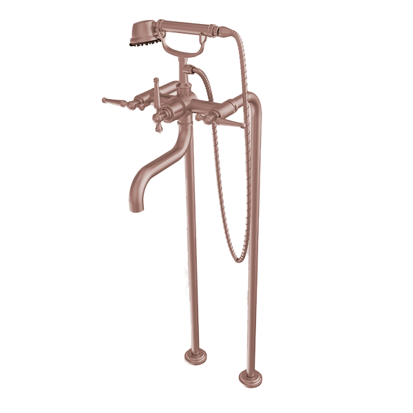 Santec - Klassica Floor Mount Tub Filler With Hand Shower