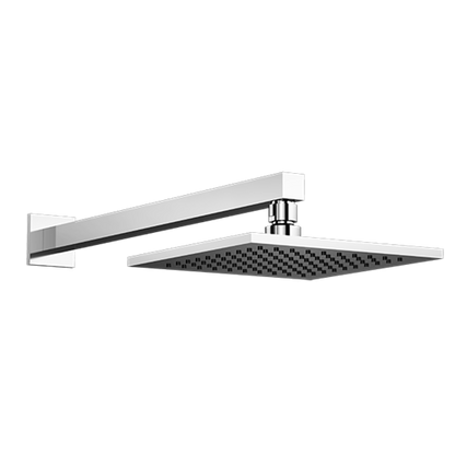 Santec - 8 Inch Square All Brass Rain Head With Arm And Flange