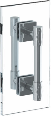 Watermark - Lily 18 Inch double shower door pull/ glass mount towel bar