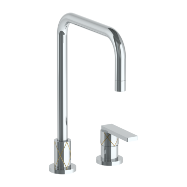 Watermark - Lily Deck Mounted 2 Hole Square Top Kitchen Faucet