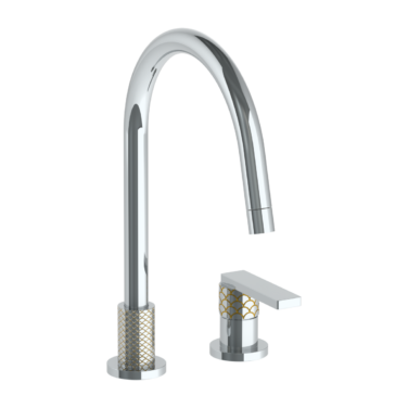Watermark - Lily Deck Mounted 2 Hole Gooseneck Kitchen Faucet