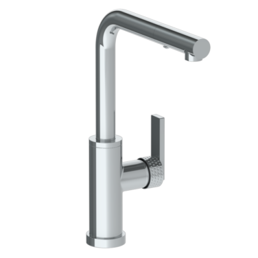 Watermark - Lily Deck Mounted 1 Hole Square Top Kitchen Faucet with Pull Out Spray -Low Spout
