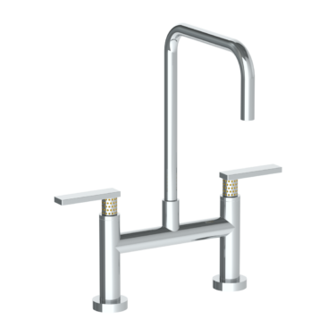 Watermark - Lily Deck Mounted Bridge Square Top Kitchen Faucet