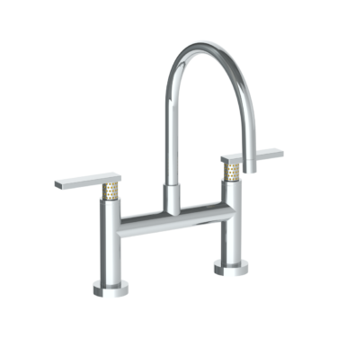 Watermark - Lily Deck Mounted Bridge Gooseneck Kitchen Faucet