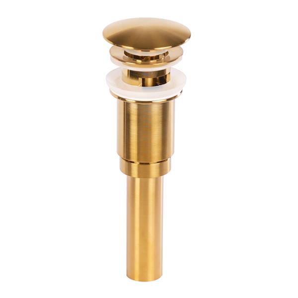 Lacava - DClick-Clack Drain For European Lavatories, With Round Dome Cover, With Overflow Holes. Diam: 2 5/8”