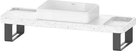 Duravit - Qatego Stone Console and Sink 55-1/8 Inch, Cararra Marble Console