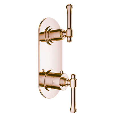 Santec - Athena II Trim (Non-Shared Function) - 1/2 Inch Thermostatic Trim With Volume Control And 3-Way Diverter