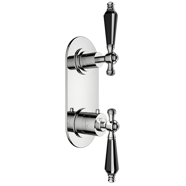 Santec - Klassica Crystal Trim - 1/2 Inch Thermostatic Trim With One Way Volume Control