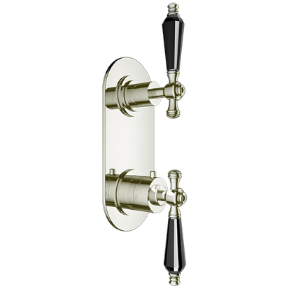 Santec - Klassica Crystal Trim (Shared Function) - 1/2 Inch Thermostatic Trim With Volume Control And 3-Way Diverter