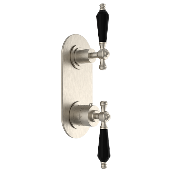 Santec - Klassica Crystal Trim (Non-Shared Function) - 1/2 Inch Thermostatic Trim With Volume Control And 2-Way Diverter