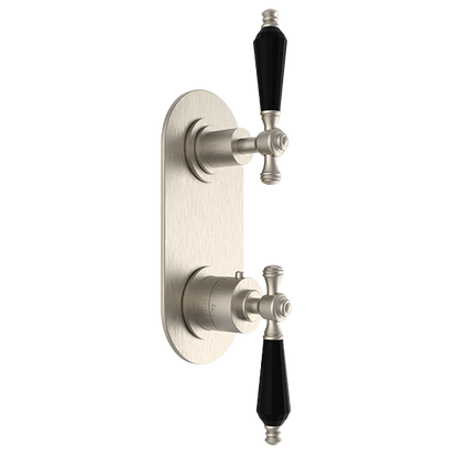Santec - Klassica Crystal Trim (Shared Function) - 1/2 Inch Thermostatic Trim With Volume Control And 3-Way Diverter