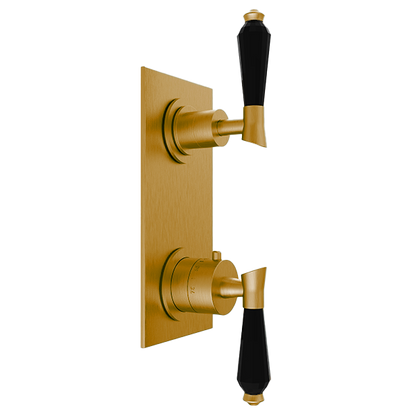 Santec - Edo Crystal Trim - 1/2 Inch Thermostatic Trim With One Way Volume Control
