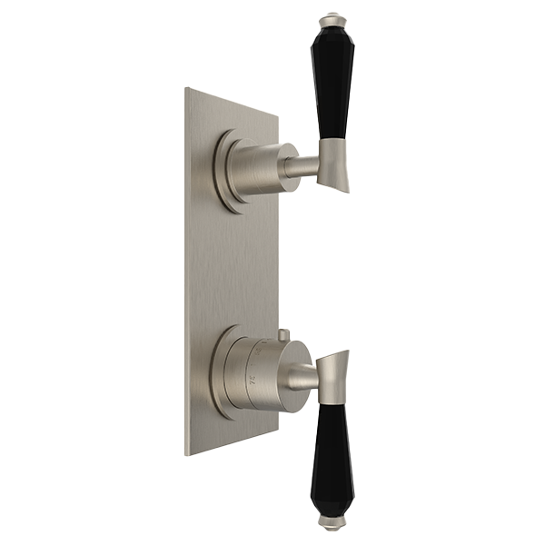 Santec - Edo Crystal Trim (Shared Function) - 1/2 Inch Thermostatic Trim With Volume Control And 2-Way Diverter