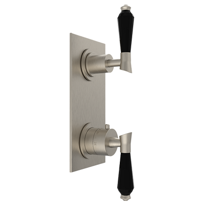 Santec - Edo Crystal Trim (Non-Shared Function) - 1/2 Inch Thermostatic Trim With Volume Control And 3-Way Diverter
