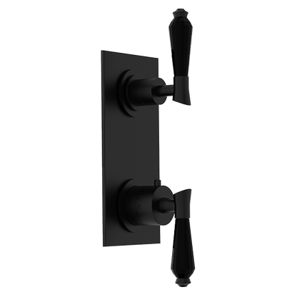 Santec - Edo Crystal Trim (Shared Function) - 1/2 Inch Thermostatic Trim With Volume Control And 3-Way Diverter