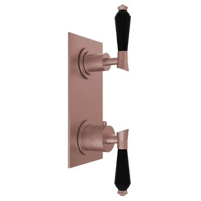 Santec - Edo Crystal Trim - 1/2 Inch Thermostatic Trim With One Way Volume Control
