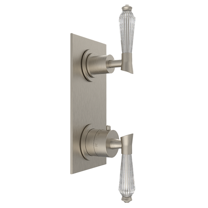 Santec - Edo Crystal Trim - 1/2 Inch Thermostatic Trim With One Way Volume Control