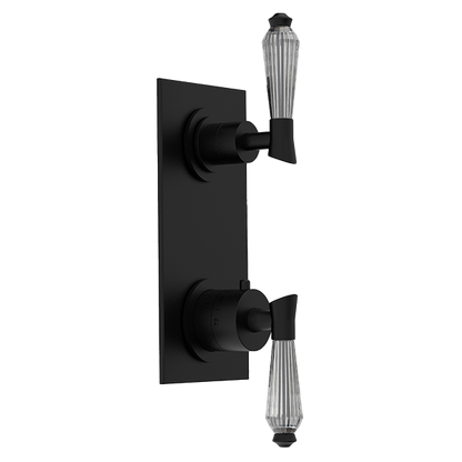 Santec - Edo Crystal Trim - 1/2 Inch Thermostatic Trim With One Way Volume Control