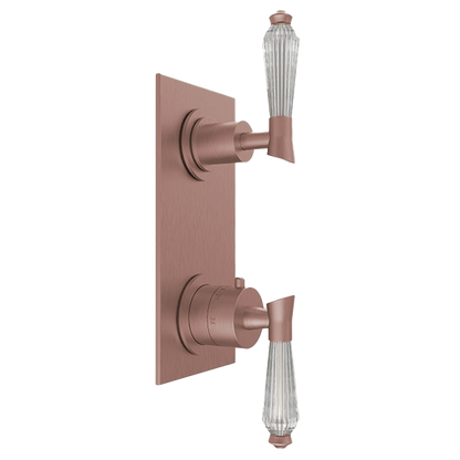 Santec - Edo Crystal Trim - 1/2 Inch Thermostatic Trim With One Way Volume Control