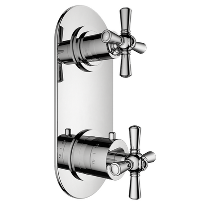 Santec - Hana Trim (Non-Shared Function) - 1/2 Inch Thermostatic Trim With Volume Control And 3-Way Diverter