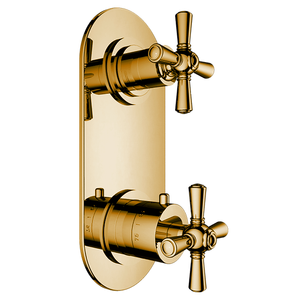 Santec - Hana Trim (Shared Function) - 1/2 Inch Thermostatic Trim With Volume Control And 3-Way Diverter