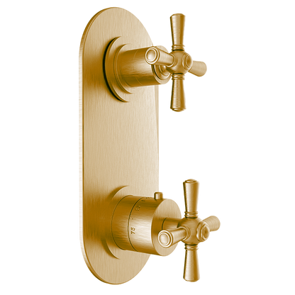 Santec - Hana Trim (Shared Function) - 1/2 Inch Thermostatic Trim With Volume Control And 3-Way Diverter