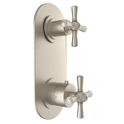 Santec - Hana Trim (Non-Shared Function) - 1/2 Inch Thermostatic Trim With Volume Control And 2-Way Diverter