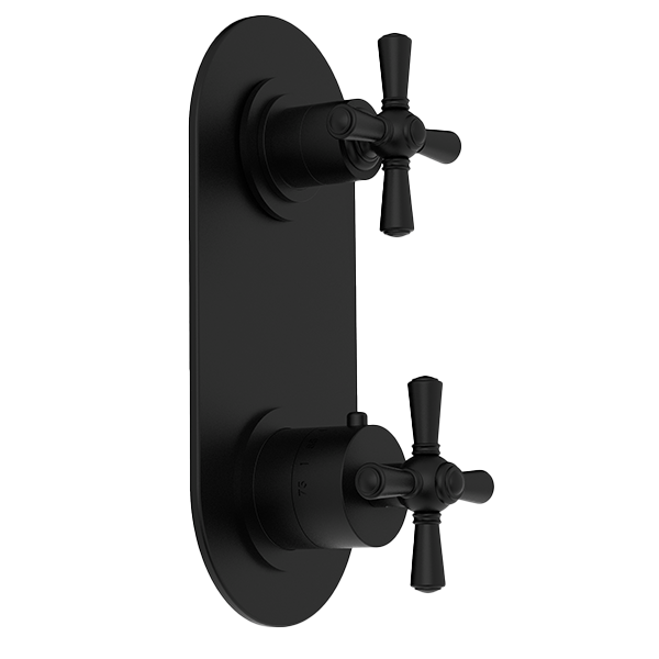 Santec - Hana Trim (Non-Shared Function) - 1/2 Inch Thermostatic Trim With Volume Control And 2-Way Diverter