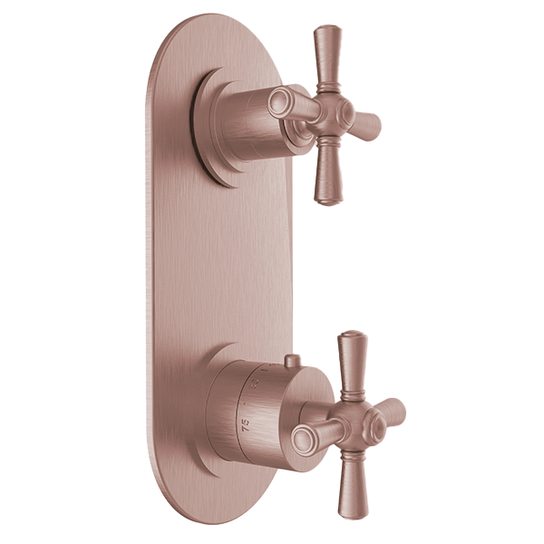 Santec - Hana Trim (Shared Function) - 1/2 Inch Thermostatic Trim With Volume Control And 2-Way Diverter
