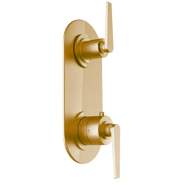 Santec - Athena I Trim (Non-Shared Function) - 1/2 Inch Thermostatic Trim With Volume Control And 3-Way Diverter