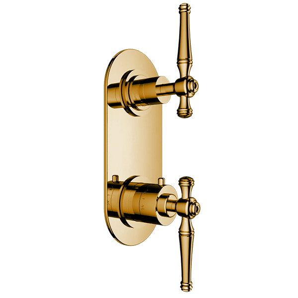 Santec - Klassica Trim (Non-Shared Function) - 1/2 Inch Thermostatic Trim With Volume Control And 3-Way Diverter