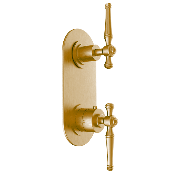Santec - Klassica Trim - 1/2 Inch Thermostatic Trim With One Way Volume Control