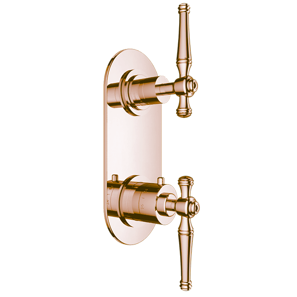 Santec - Klassica Trim (Shared Function) - 1/2 Inch Thermostatic Trim With Volume Control And 3-Way Diverter
