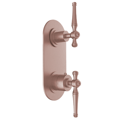 Santec - Klassica Trim (Non-Shared Function) - 1/2 Inch Thermostatic Trim With Volume Control And 2-Way Diverter