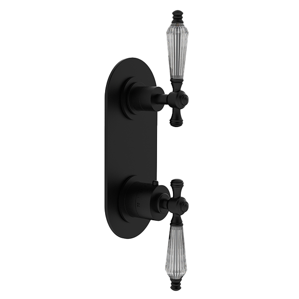 Santec - Klassica Crystal Trim - 1/2 Inch Thermostatic Trim With One Way Volume Control