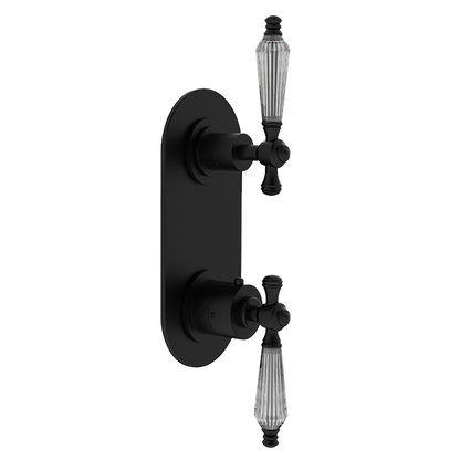 Santec - Klassica Crystal Trim (Non-Shared Function) - 1/2 Inch Thermostatic Trim With Volume Control And 2-Way Diverter