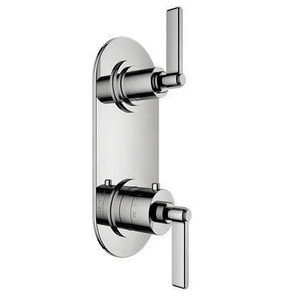 Santec - Lattice Trim (Non-Shared Function) - 1/2 Inch Thermostatic Trim With Volume Control And 2-Way Diverter