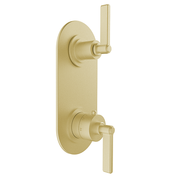 Santec - Lattice Trim (Non-Shared Function) - 1/2 Inch Thermostatic Trim With Volume Control And 2-Way Diverter