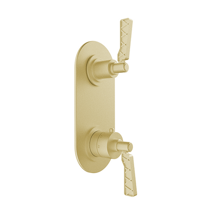 Santec - Lattice Trim (Non-Shared Function) - 1/2 Inch Thermostatic Trim With Volume Control And 2-Way Diverter
