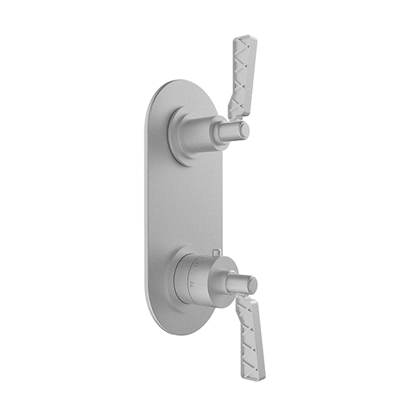 Santec - Lattice Trim (Non-Shared Function) - 1/2 Inch Thermostatic Trim With Volume Control And 2-Way Diverter