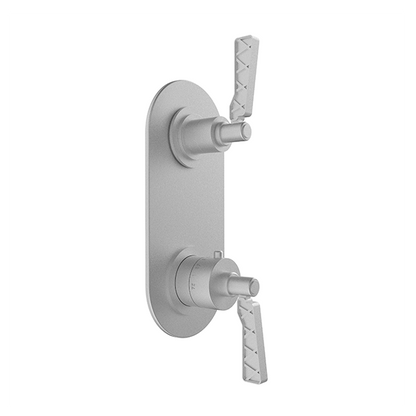 Santec - Lattice Trim (Non-Shared Function) - 1/2 Inch Thermostatic Trim With Volume Control And 2-Way Diverter