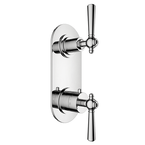 Santec - Lyra Trim (Shared Function) - 1/2 Inch Thermostatic Trim With Volume Control And 2-Way Diverter