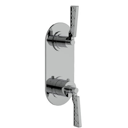 Santec - Liza Trim (Non-Shared Function) - 1/2 Inch Thermostatic Trim With Volume Control And 2-Way Diverter