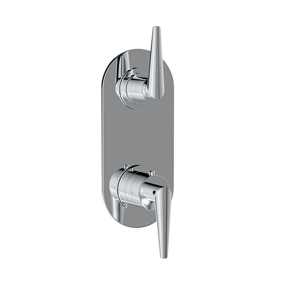 Santec - Berkins Trim (Shared Function) - 1/2 Inch Thermostatic Trim With Volume Control And 2-Way Diverter